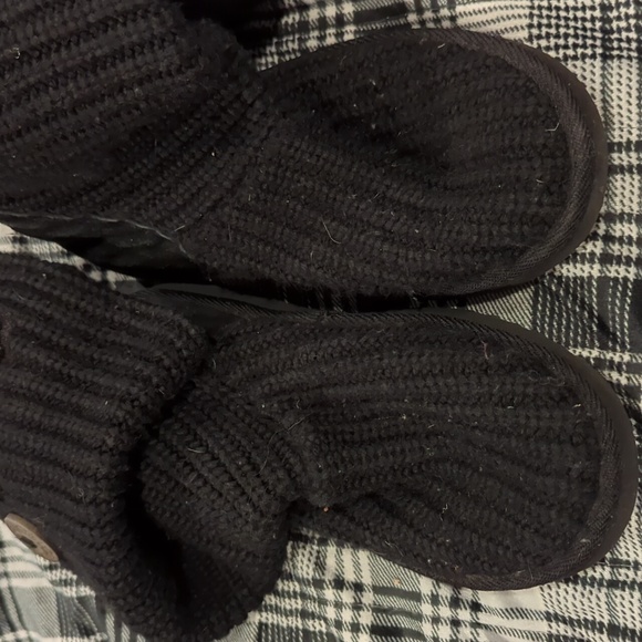 Black UGG Knit Cardigan Boots - Picture 3 of 5